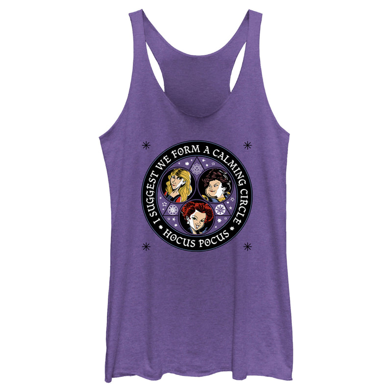 Women's Hocus Pocus Calming Circle Racerback Tank Top