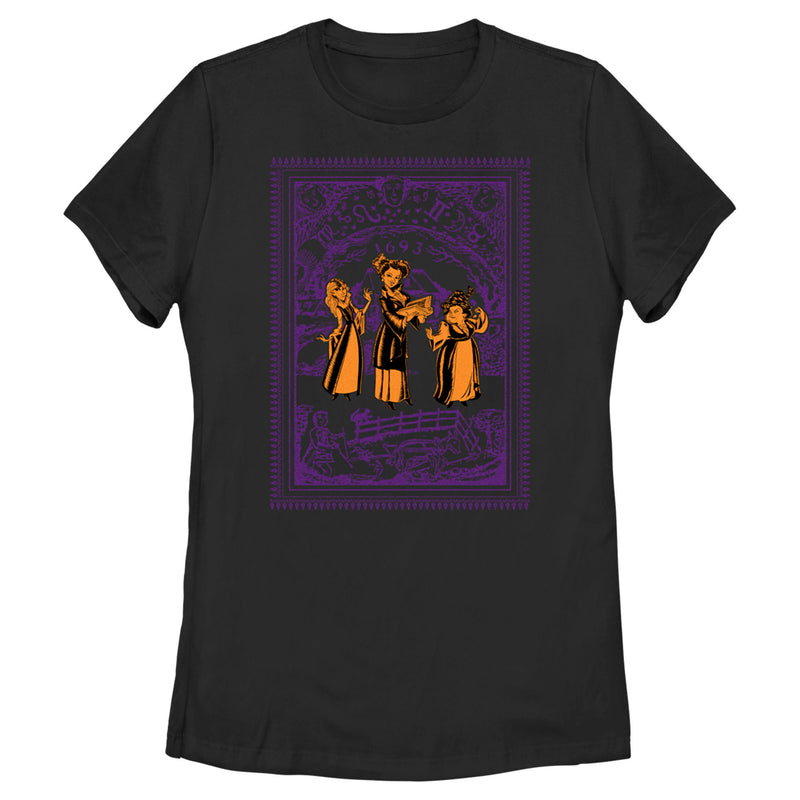 Women's Hocus Pocus Vintage Witches Print T-Shirt