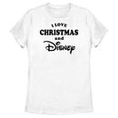 Women's Disney I Love Christmas Logo T-Shirt