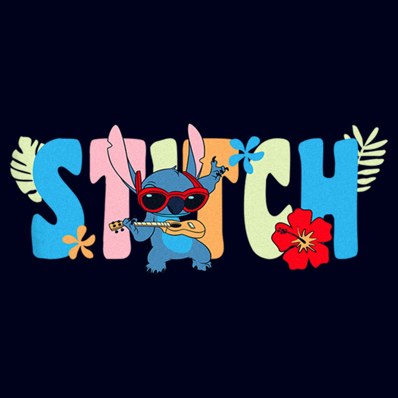 Toddler's Lilo & Stitch Colorful Tropic Ukulele Stitch T-Shirt