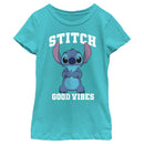 Girl's Lilo & Stitch Good Vibes Only Stitch T-Shirt