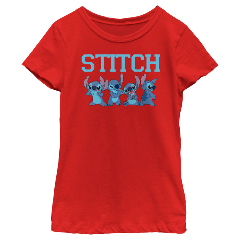 Girl's Lilo & Stitch Faces of Stitch T-Shirt