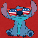 Men's Lilo & Stitch American Flag Sunglasses Stitch T-Shirt