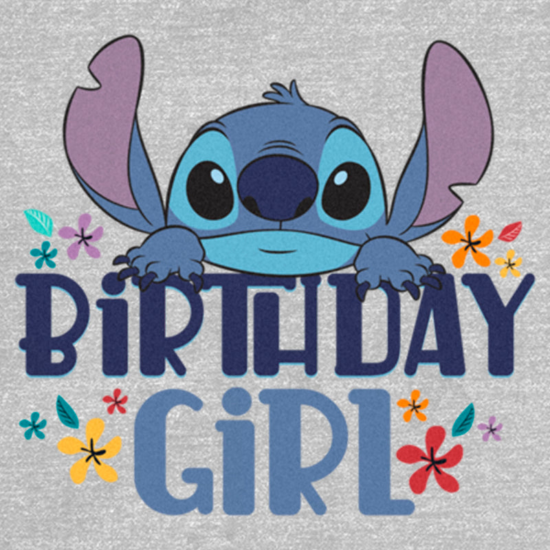 Junior's Lilo & Stitch Birthday Girl Stitch T-Shirt