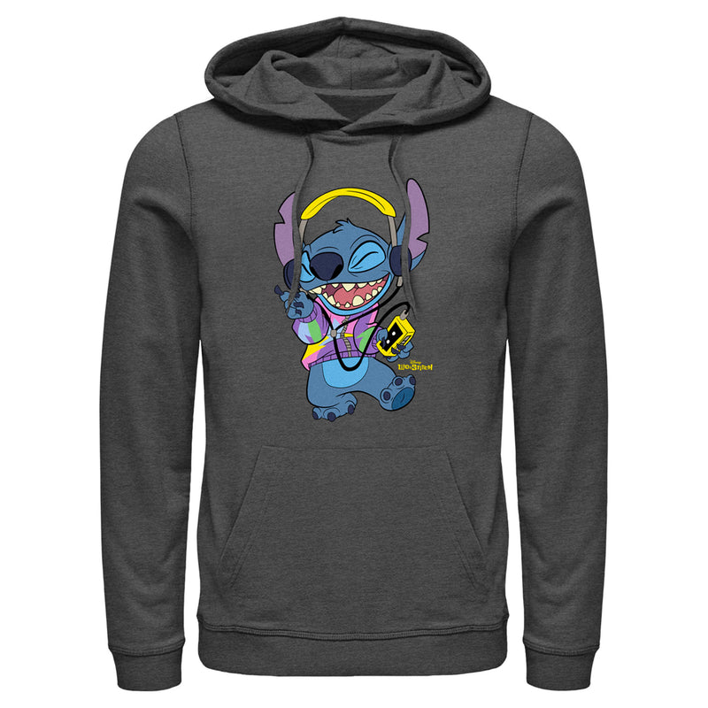 Men's Lilo & Stitch Cool Headphones Stitch Pull Over Hoodie