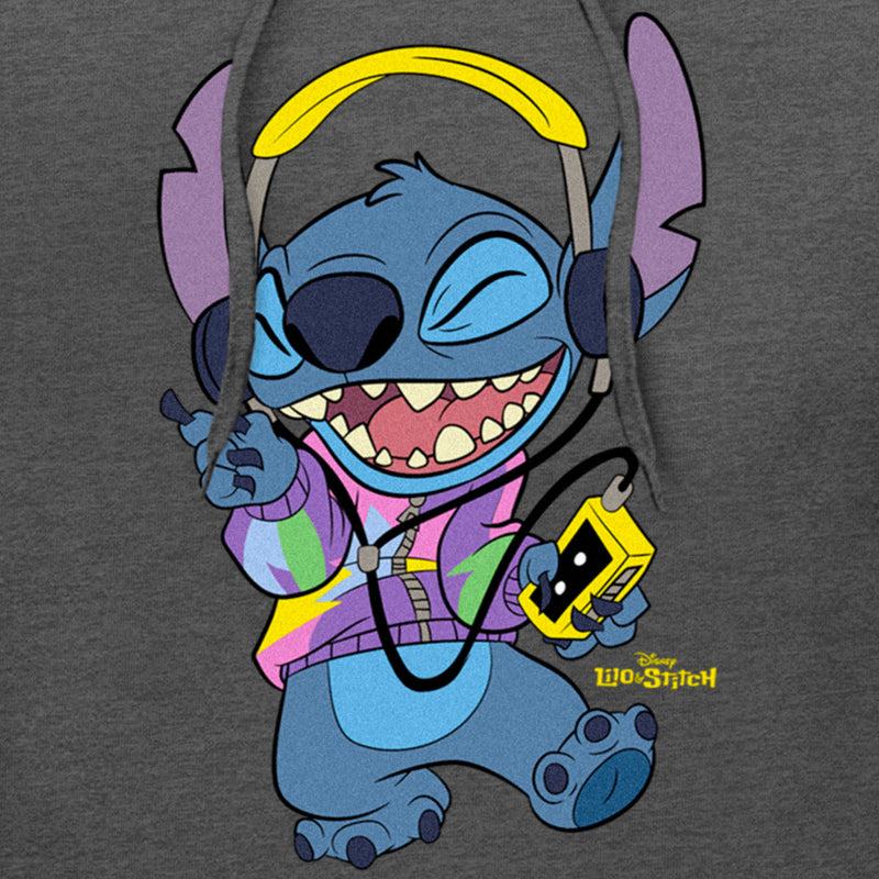 Men's Lilo & Stitch Cool Headphones Stitch Pull Over Hoodie