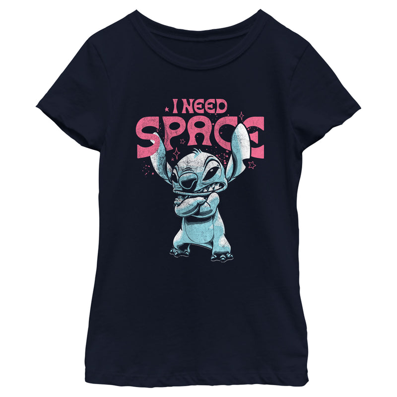 Girl's Lilo & Stitch Distressed I Need Space T-Shirt