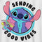 Boy's Lilo & Stitch Sending Good Vibes T-Shirt