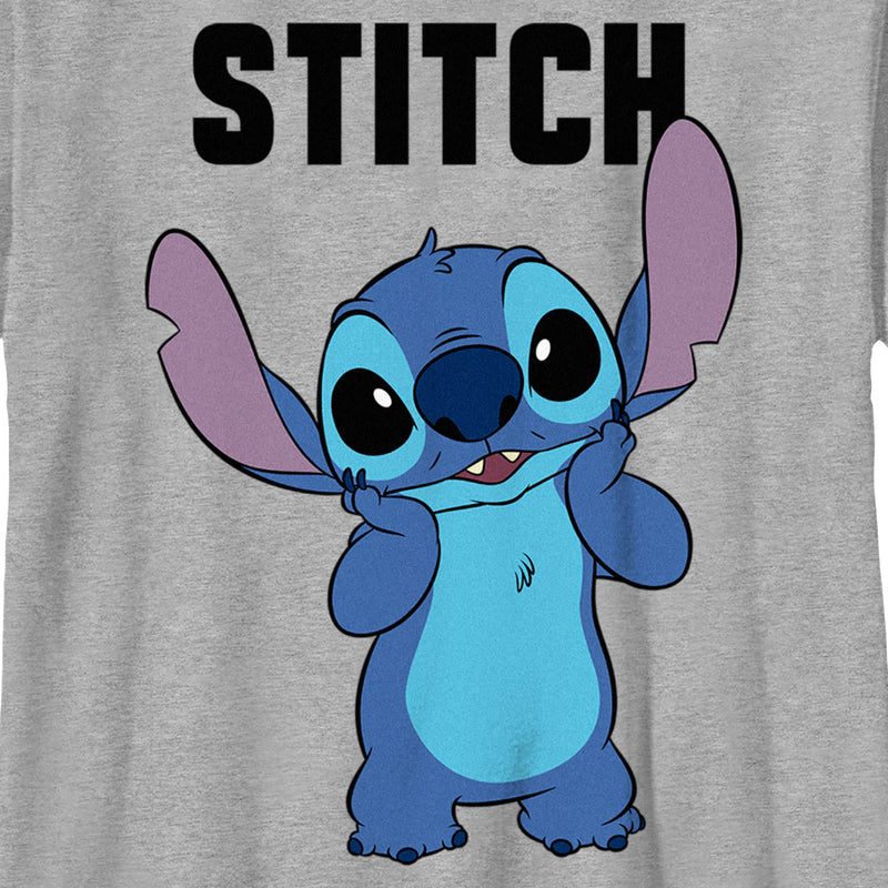 Boy's Lilo & Stitch Bashful Portrait Stitch T-Shirt