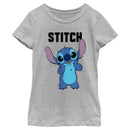 Girl's Lilo & Stitch Bashful Portrait Stitch T-Shirt