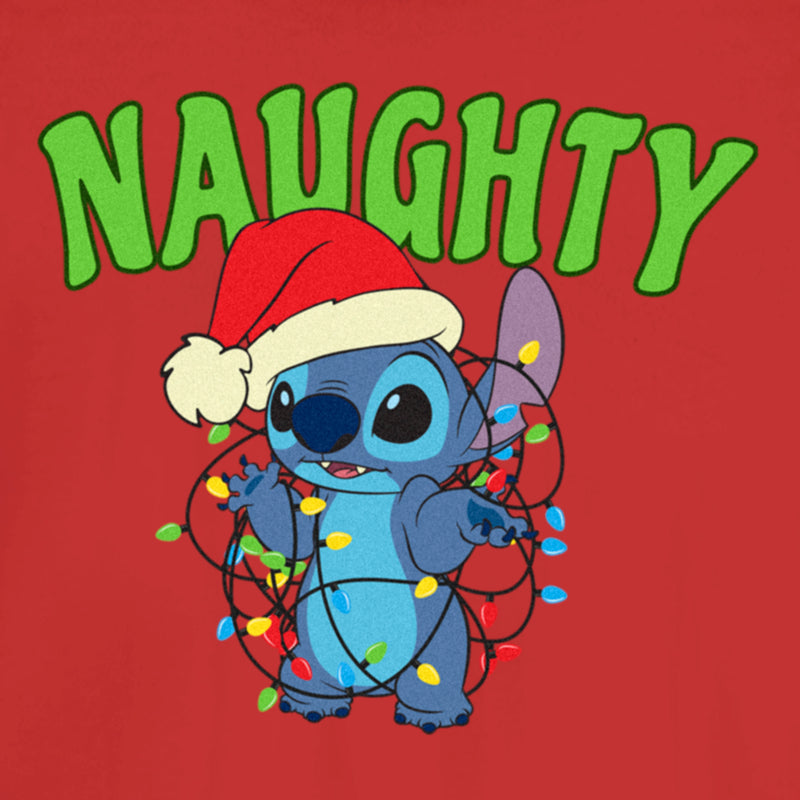 Junior's Lilo & Stitch Christmas Naughty Stitch T-Shirt