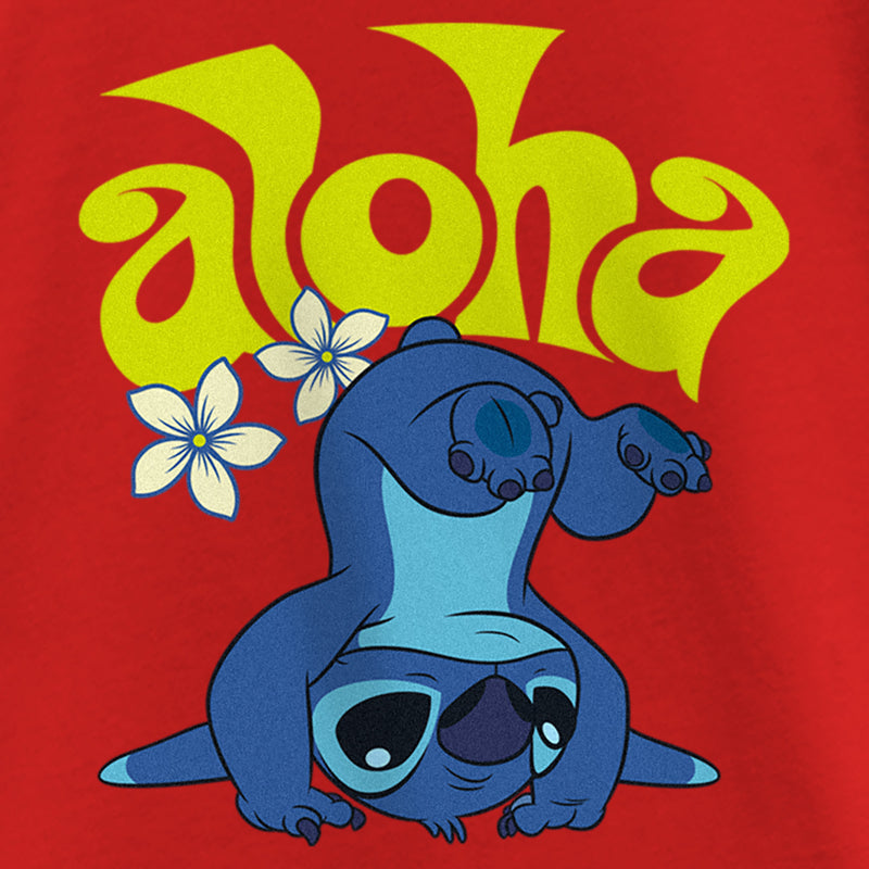 Girl's Lilo & Stitch Aloha Headstand Stitch T-Shirt