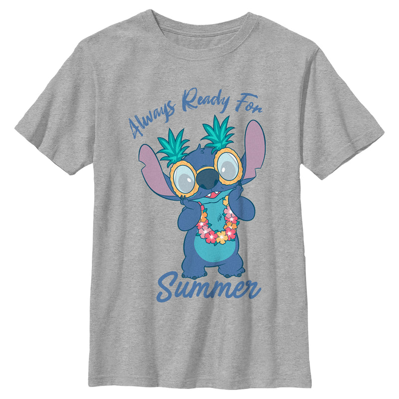 Boy's Lilo & Stitch Always Ready for Summer Stitch T-Shirt