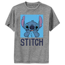 Boy's Lilo & Stitch Blue Square Portrait Stitch Performance Tee