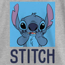 Girl's Lilo & Stitch Blue Square Portrait Stitch T-Shirt