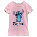 Girl's Lilo & Stitch Cute Portrait Stitch T-Shirt