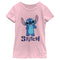 Girl's Lilo & Stitch Cute Portrait Stitch T-Shirt