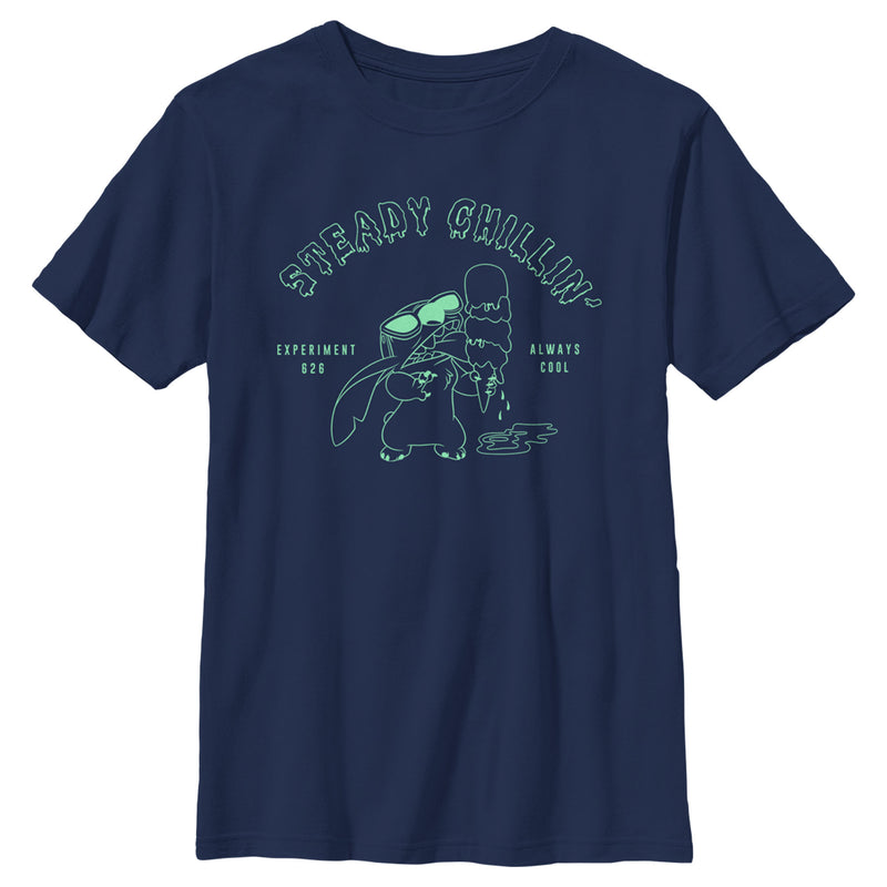 Boy's Lilo & Stitch Steady Chillin' Outlines T-Shirt