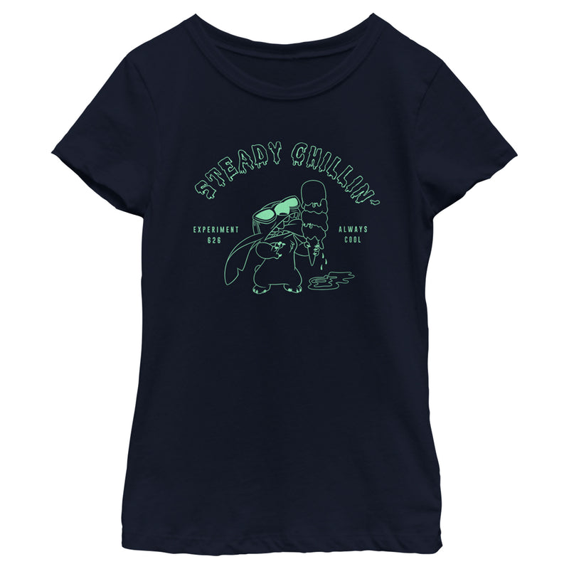 Girl's Lilo & Stitch Steady Chillin' Outlines T-Shirt