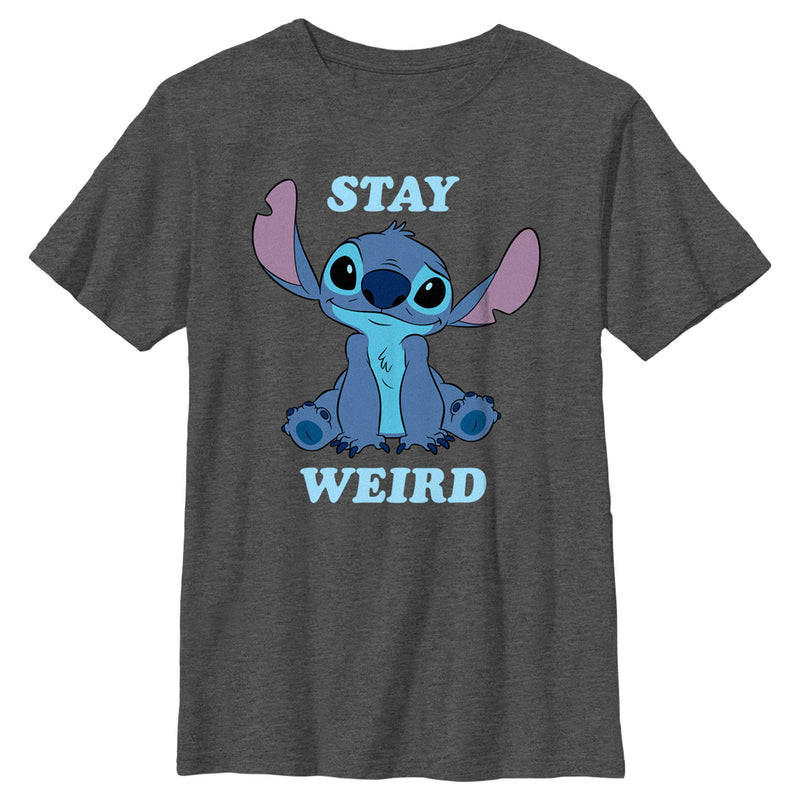 Boy's Lilo & Stitch Stay Weird Cute Stitch T-Shirt