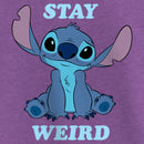 Girl's Lilo & Stitch Stay Weird Cute Stitch T-Shirt