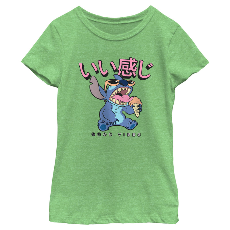 Girl's Lilo & Stitch Good Vibes Snack Eater T-Shirt