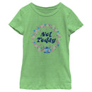 Girl's Lilo & Stitch Not Today Floral Circle T-Shirt