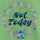 Girl's Lilo & Stitch Not Today Floral Circle T-Shirt