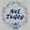 Women's Lilo & Stitch Not Today Floral Circle T-Shirt