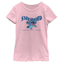 Girl's Lilo & Stitch Stay Weird Forever Fun T-Shirt