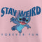 Girl's Lilo & Stitch Stay Weird Forever Fun T-Shirt