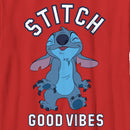 Boy's Lilo & Stitch Good Vibes Happy Stitch T-Shirt