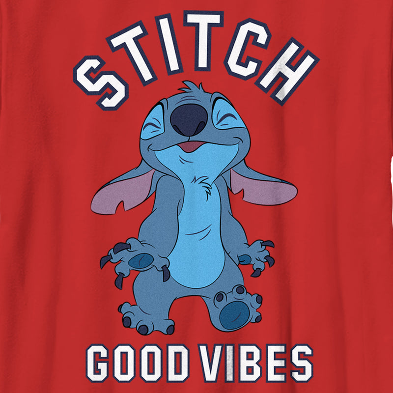 Boy's Lilo & Stitch Good Vibes Happy Stitch T-Shirt