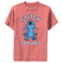 Boy's Lilo & Stitch Good Vibes Happy Stitch Performance Tee