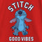 Girl's Lilo & Stitch Good Vibes Happy Stitch T-Shirt