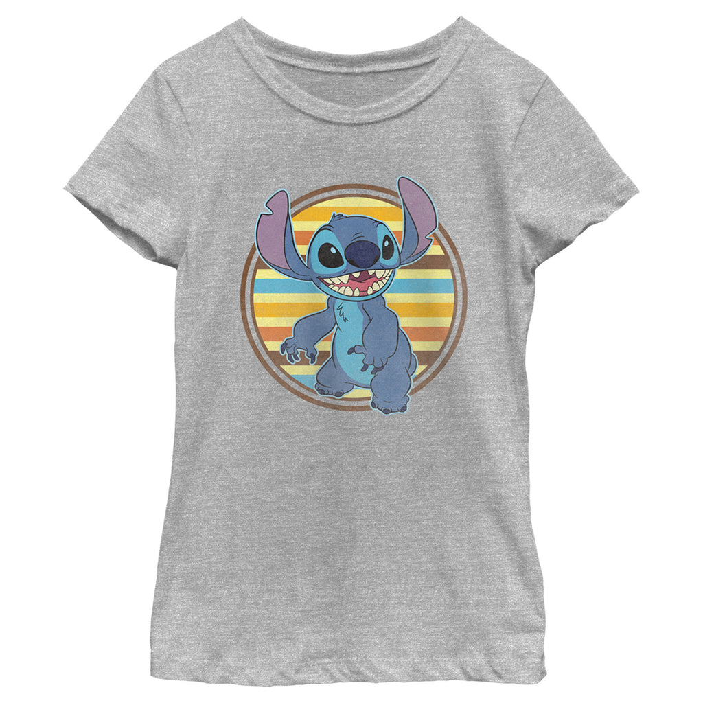 Girl's Lilo & Stitch Retro Striped Circle Stitch T-Shirt – Fifth Sun