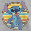 Girl's Lilo & Stitch Retro Striped Circle Stitch T-Shirt