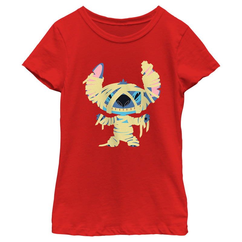 Girl's Lilo & Stitch Halloween Mummy Stitch T-Shirt