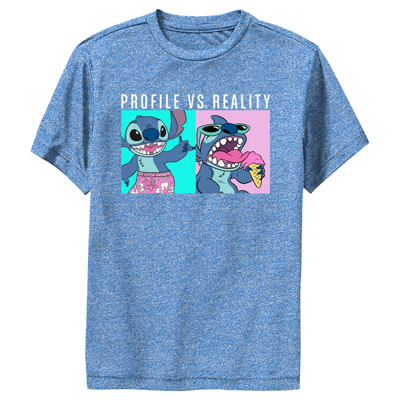 Boy's Lilo & Stitch Profile VS Reality Meme Performance Tee