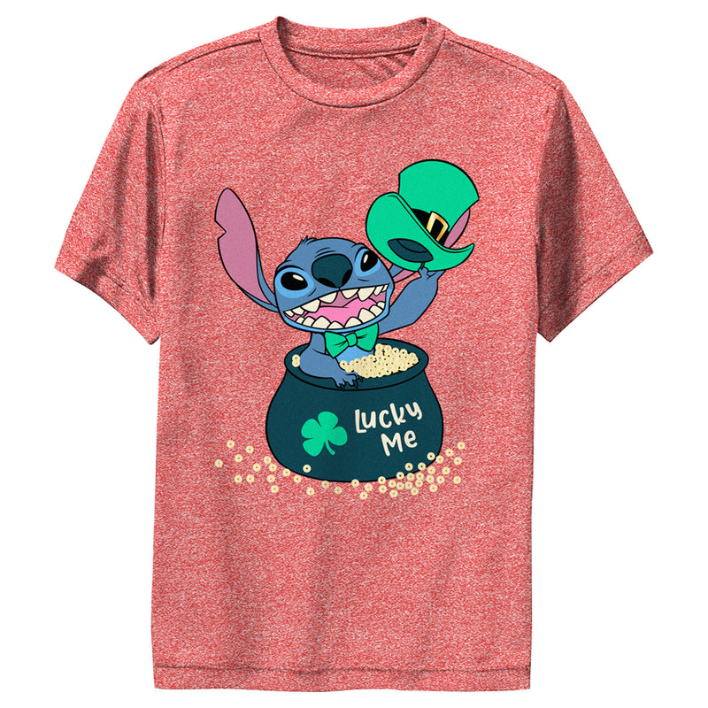 Boy's Lilo & Stitch Lucky Me Leprechaun Stitch Performance Tee