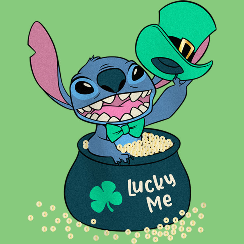 Girl's Lilo & Stitch Lucky Me Leprechaun Stitch T-Shirt