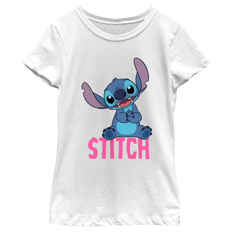 Girl's Lilo & Stitch Sitting Cute T-Shirt