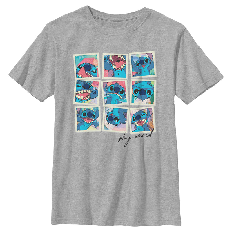 Boy's Lilo & Stitch Stay Weird Portraits T-Shirt