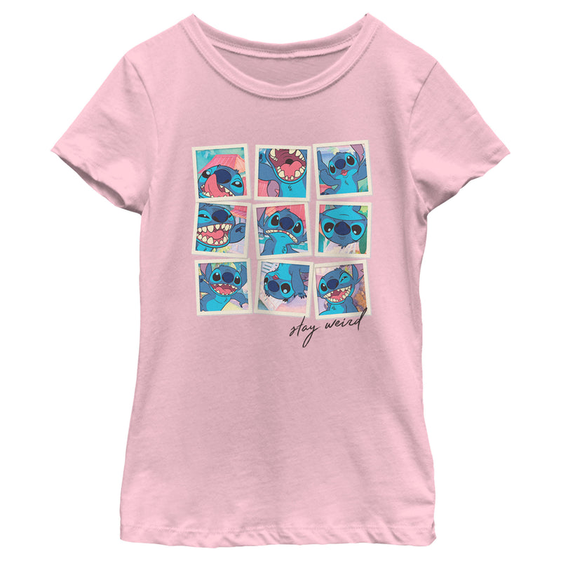 Girl's Lilo & Stitch Stay Weird Portraits T-Shirt