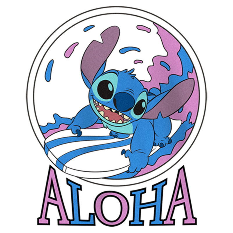 Girl's Lilo & Stitch Pink and Blue Aloha T-Shirt