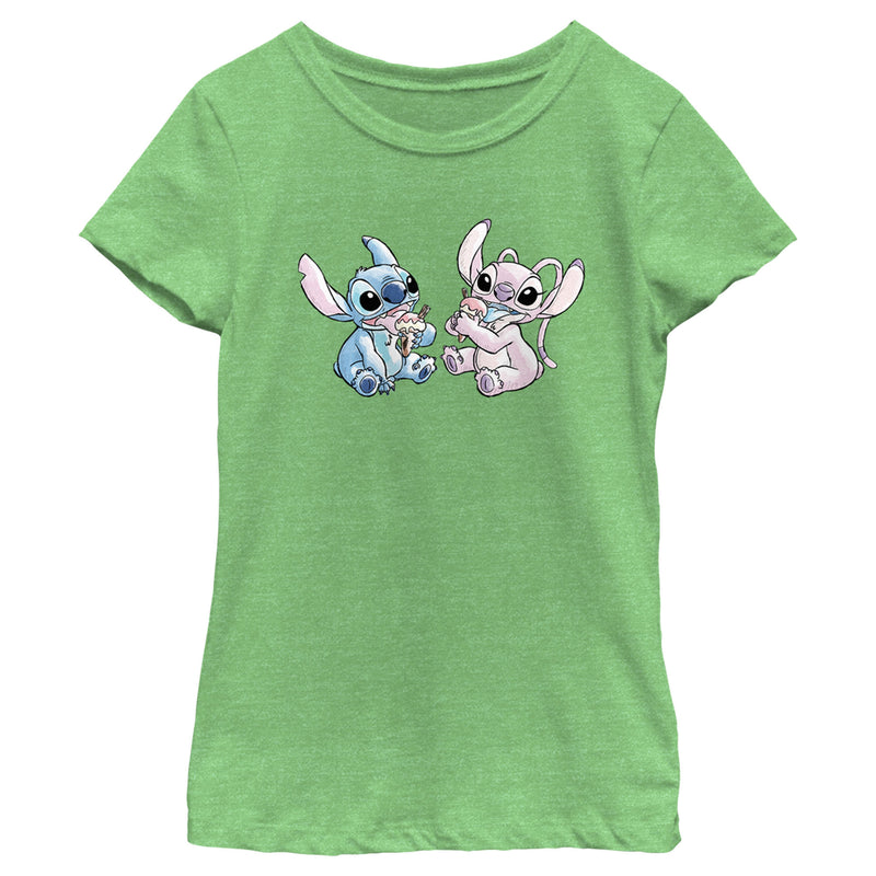 Girl's Lilo & Stitch Ice Cream Couple T-Shirt