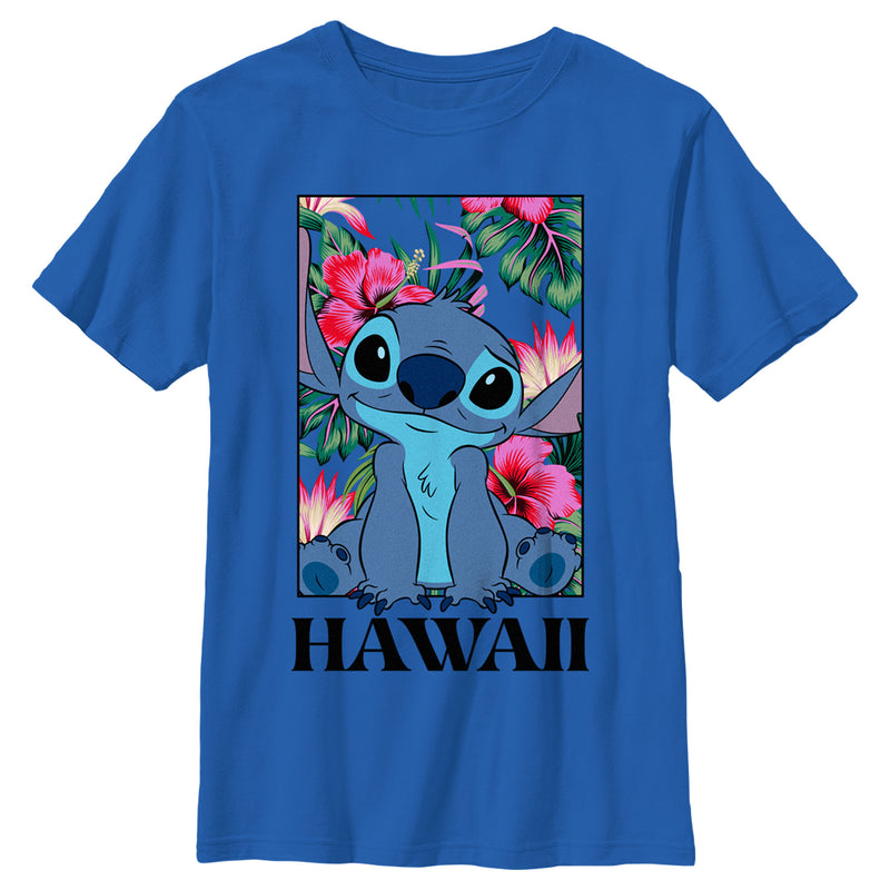 Boy's Lilo & Stitch Tropical Hawaii Poster T-Shirt