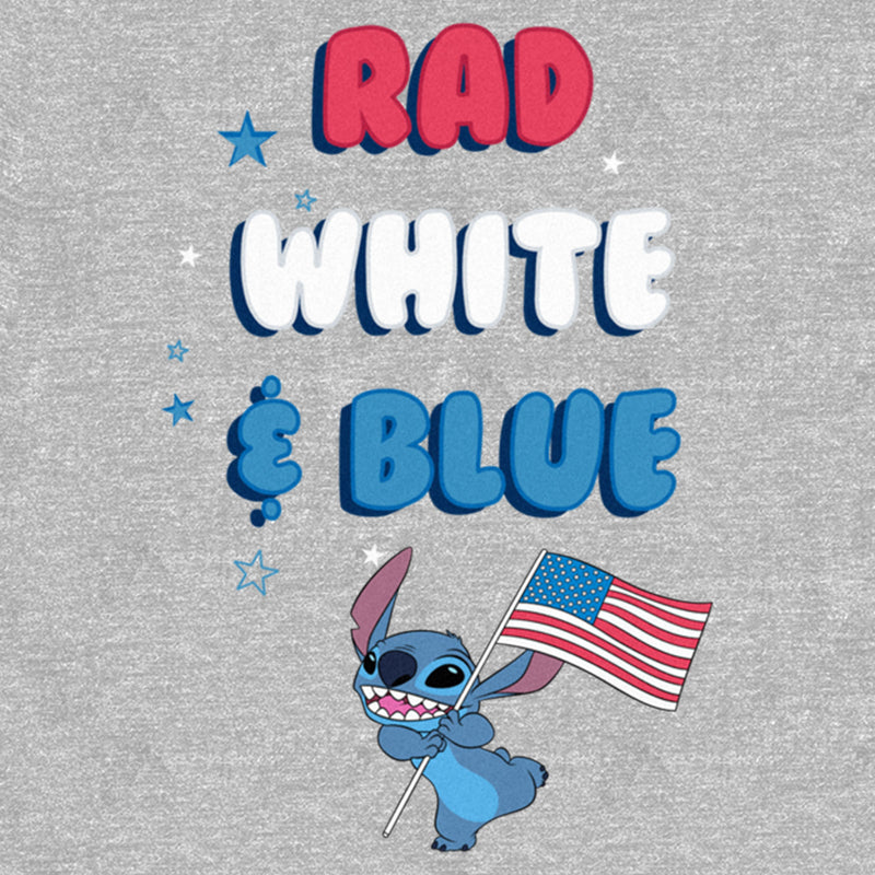 Junior's Lilo & Stitch Rad White and Blue T-Shirt