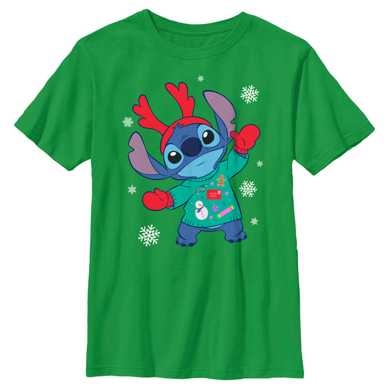 Boy's Lilo & Stitch Christmas Outfit Stitch T-Shirt