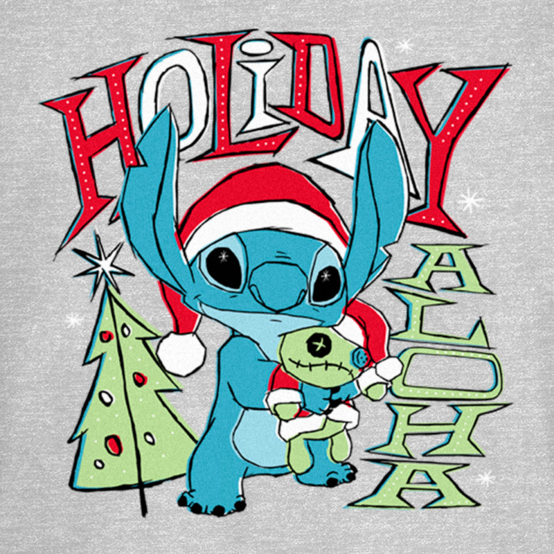 Junior's Lilo & Stitch Holiday Aloha Stitch T-Shirt